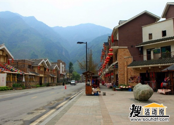 景區的新搭建的房屋